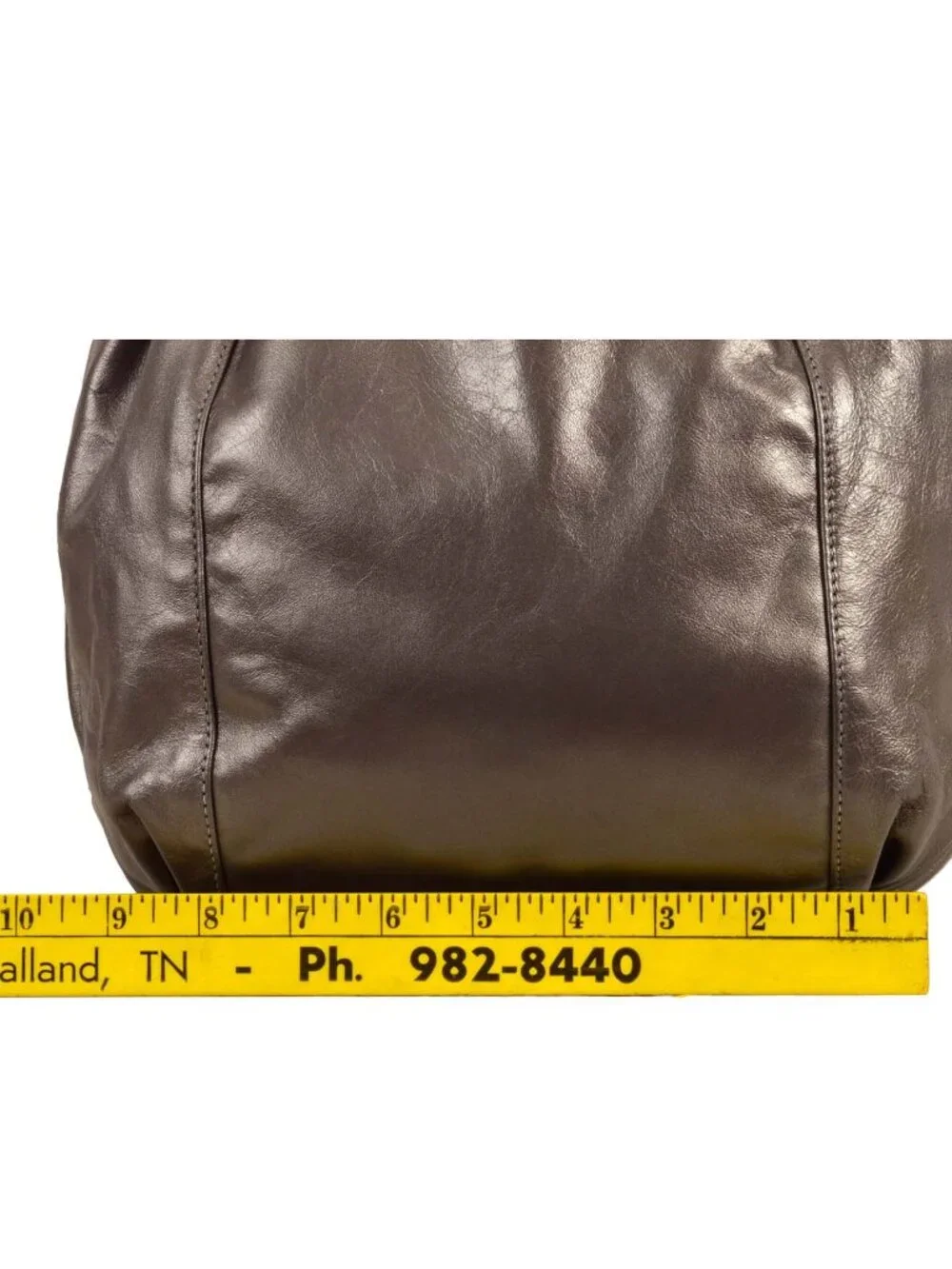 SAS Vintage Metallic Leather Hobo Shoulder Bag
